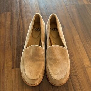 Sofft Beige Suede Slip-On Shoes